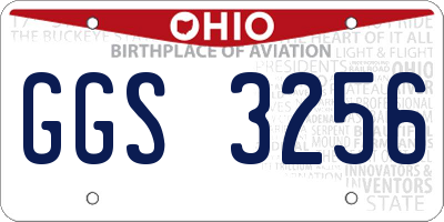 OH license plate GGS3256