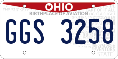 OH license plate GGS3258