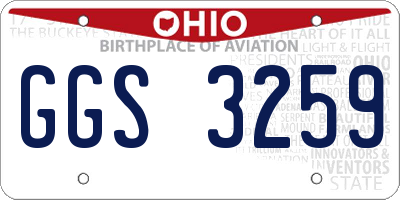 OH license plate GGS3259
