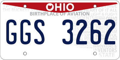 OH license plate GGS3262