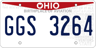 OH license plate GGS3264