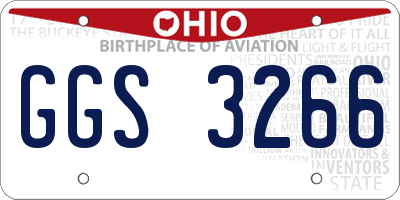 OH license plate GGS3266