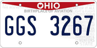OH license plate GGS3267