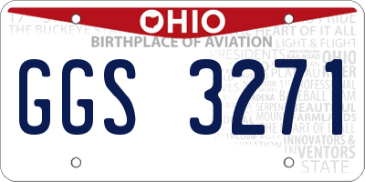 OH license plate GGS3271