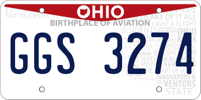 OH license plate GGS3274