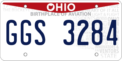 OH license plate GGS3284