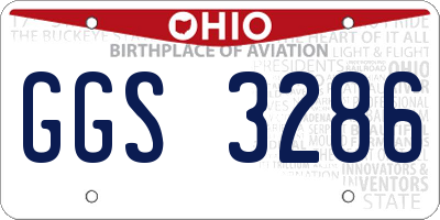 OH license plate GGS3286