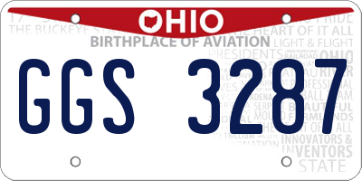 OH license plate GGS3287