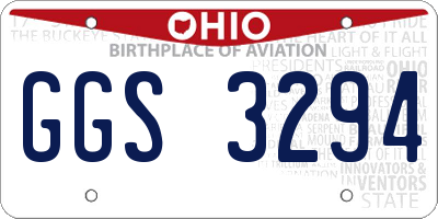 OH license plate GGS3294