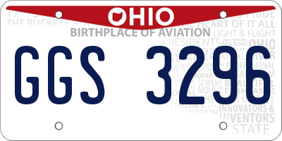 OH license plate GGS3296