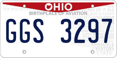 OH license plate GGS3297