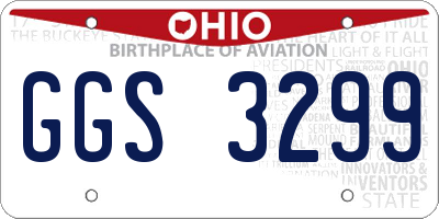OH license plate GGS3299