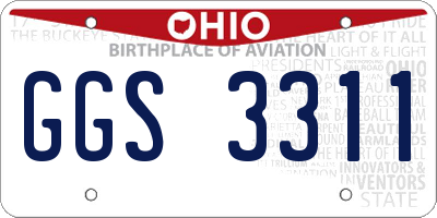 OH license plate GGS3311