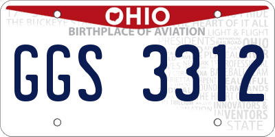 OH license plate GGS3312