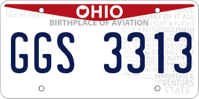 OH license plate GGS3313
