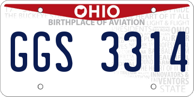 OH license plate GGS3314
