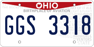 OH license plate GGS3318