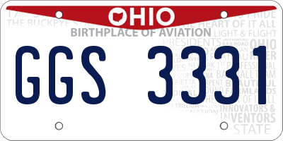 OH license plate GGS3331