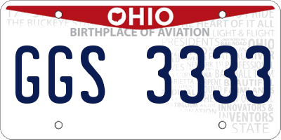 OH license plate GGS3333
