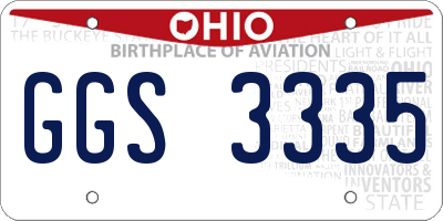 OH license plate GGS3335