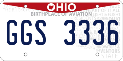OH license plate GGS3336