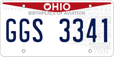 OH license plate GGS3341