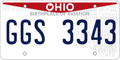OH license plate GGS3343