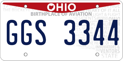 OH license plate GGS3344
