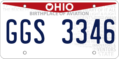OH license plate GGS3346