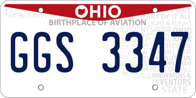 OH license plate GGS3347
