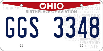 OH license plate GGS3348