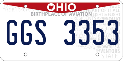 OH license plate GGS3353