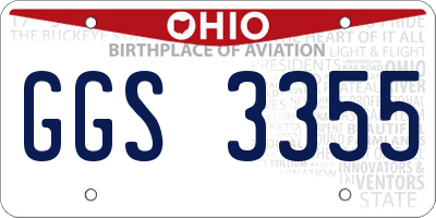 OH license plate GGS3355