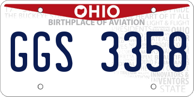 OH license plate GGS3358