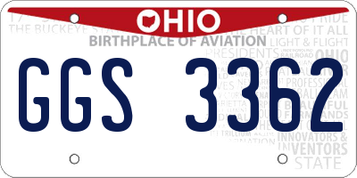 OH license plate GGS3362