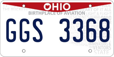 OH license plate GGS3368