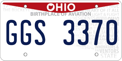 OH license plate GGS3370