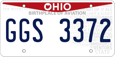OH license plate GGS3372