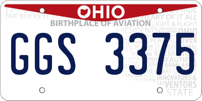 OH license plate GGS3375