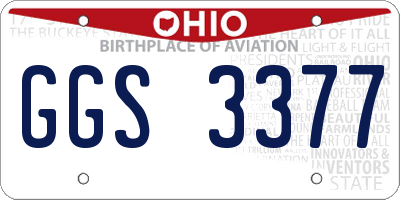 OH license plate GGS3377