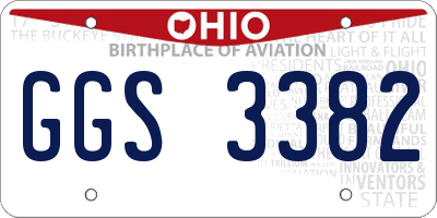 OH license plate GGS3382