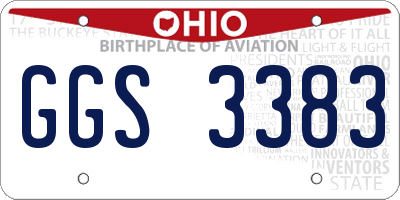 OH license plate GGS3383