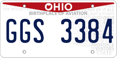 OH license plate GGS3384