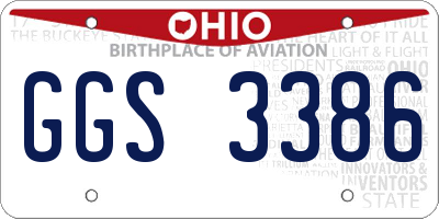 OH license plate GGS3386