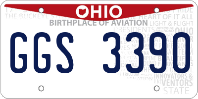 OH license plate GGS3390