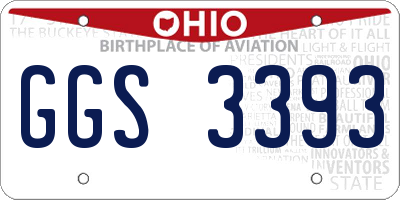 OH license plate GGS3393