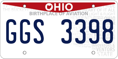 OH license plate GGS3398
