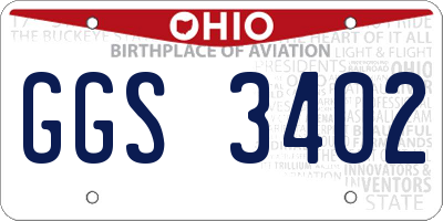 OH license plate GGS3402