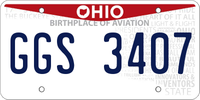 OH license plate GGS3407