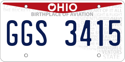 OH license plate GGS3415
